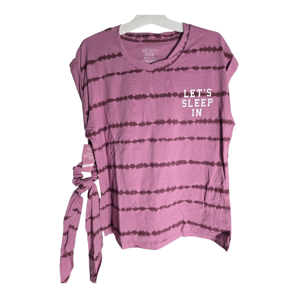 Mighty Fine 3 Pc Pink And Purple Pajama Set